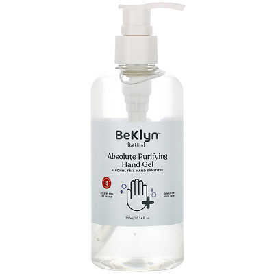 BeKLYN Absolute Purifying Hand Gel, Alcohol-Free Hand Sanitizer, 10.14 fl oz (300 ml)