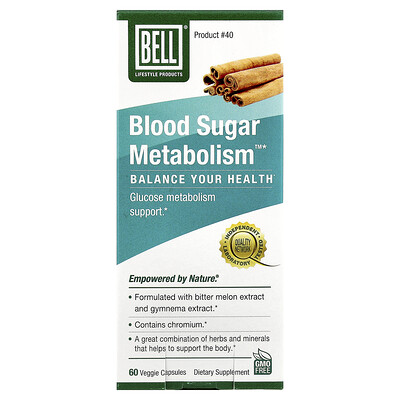Product Image for Bell Lifestyle, Blood Sugar Metabolism , 60 Veggie Capsules