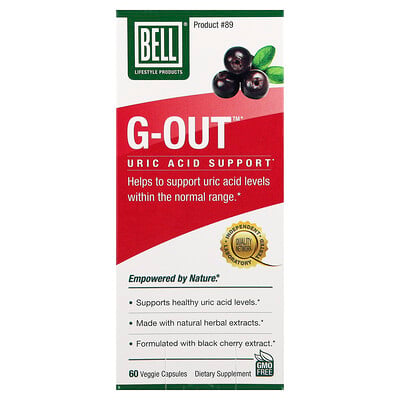 Product Image for Bell Lifestyle, G-Out , Uric Acid Support, 60 Veggie Capsules