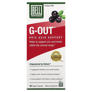 Bell Lifestyle, G-Out™, Refuerzo para el ácido úrico, 60 cápsulas vegetales