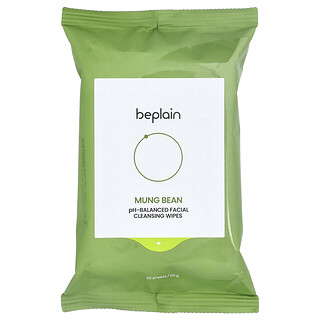 Beplain, Mung Bean pH Balanced Facial Cleansing Wipes, 20 Sheets, 110 g