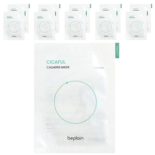 Beplain, Mascarilla de belleza calmante Cicaful, 10 hojas, 27 g (0,95 oz) cada una
