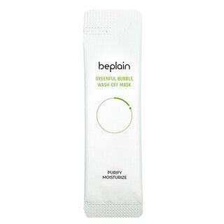 Beplain, Greenful 泡泡洗净式美容面膜，12 包，每包 5 克