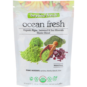 Отзывы о Beyond Fresh, Ocean Fresh, Organic Algae, Seaweed & Sea Minerals Master Blend, Natural Flavor, 6.35 oz (180 g)