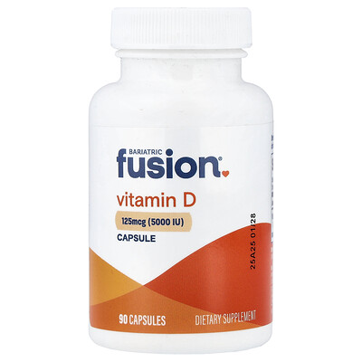 Product Image for Bariatric Fusion, Vitamin D, 125 mcg (5,000 IU), 90 Capsules