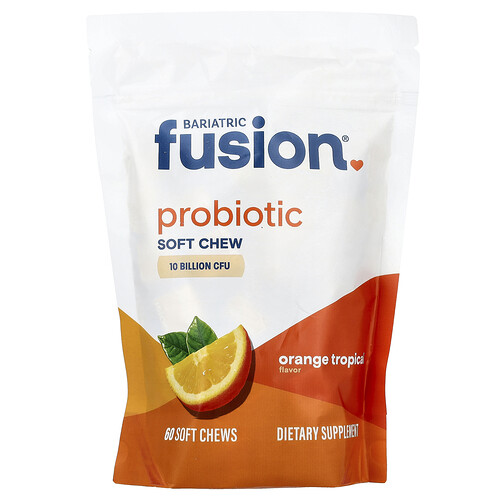 Bariatric Fusion Probiotic Soft Chew, Orange Tropical, 60 Soft Chews