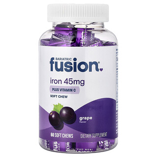 Bariatric Fusion, 鐵 + 維生素 C 軟咀嚼片，葡萄味，60 片
