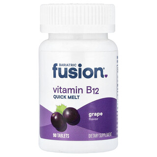 Bariatric Fusion, Vitamina B12, Fusión rápida, Uva, 90 comprimidos