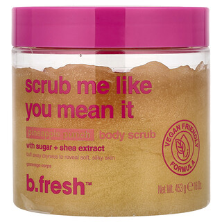 b.fresh, Exfoliante como si lo pensara, Exfoliante corporal con azúcar y manteca de karité, Ponche de piña, 453 g (16 oz)