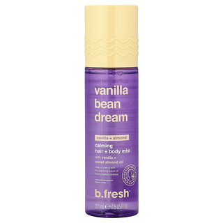 b.fresh, Sueño de vaina de vainilla, Bruma calmante para el cuerpo y el cabello, Vainilla y almendra, 221 ml (7,5 oz. líq.)