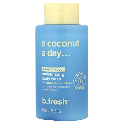 Product Image for b.fresh, A Coconut A Day, Moisturizing Body Wash, Coconutty Cool, 16 fl oz (473 ml)