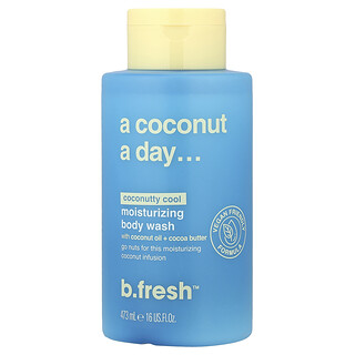 b.fresh, A Coconut A Day, Jabón líquido humectante para el cuerpo, Frescura con sabor a coco, 473 ml (16 oz. líq.)