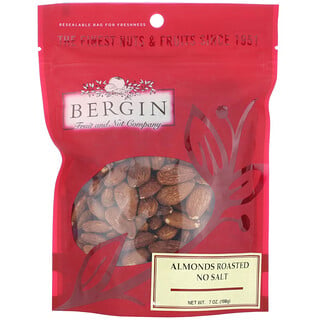 Bergin Fruit and Nut Company, لوز محمص، بدون ملح، 7 أونصة (198 جم