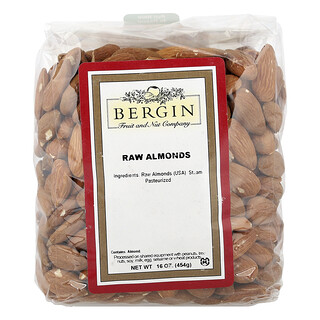 Bergin Fruit and Nut Company, Almendras crudas, 454 g (16 oz)