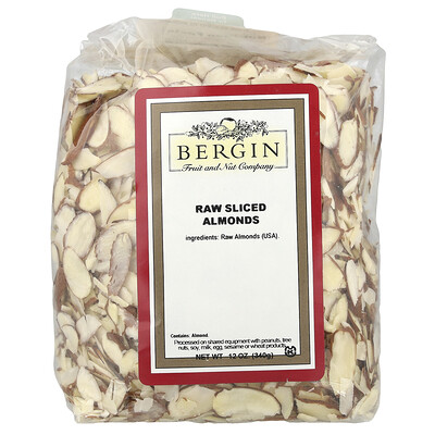 Product Image for Bergin Fruit and Nut Company, Raw Sliced Almonds, 12 oz (340 g)