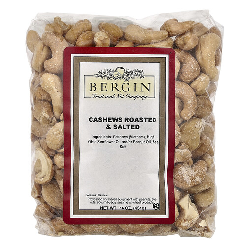 Bergin Fruit and Nut Company, Cashews geröstet und gesalzen, 454 g (16 oz.)