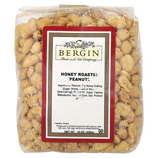 Bergin Fruit and Nut Company, Mel e Amendoim Torrado, 454 g (16 oz)