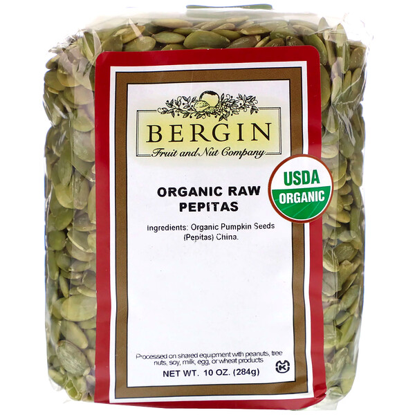 Bergin Fruit and Nut Company‏, Organic Raw Pepitas, 10 oz (284 g)