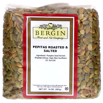Купить Bergin Fruit and Nut Company обжаренные соленые тыквенные семечки, 397 г (14 унций)