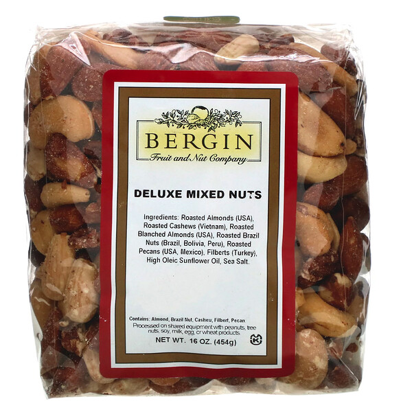 Bergin Fruit and Nut Company, Deluxe Mixed Nuts, Luxusnussmix, 454 g (16 oz.)