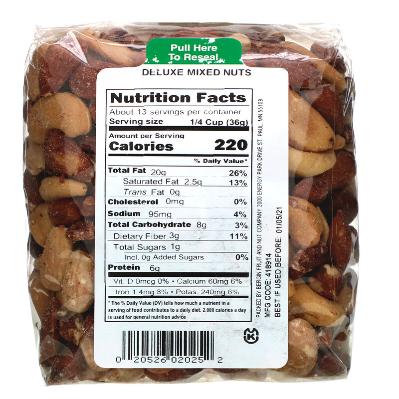Bergin Fruit and Nut Company, Deluxe Mixed Nuts, 16 oz (454 g) iHerb