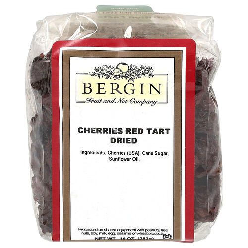 Bergin Fruit And Nut Company Cherries Red Tart, Dried, 10 oz (283 g)