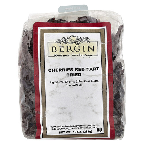 Bergin Fruit and Nut Company, Cherries Red Tart, rote Kirsche-Tarte, getrocknet, 283 g (10 oz.)
