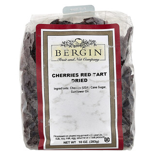 Bergin Fruit and Nut Company, Cherries Red Tart, Dried, 10 oz (283 g)