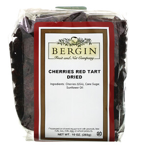 Бергин Фрут и Нат Кампани, Cherries Red Tart, Dried, 10 oz (283 g) отзывы