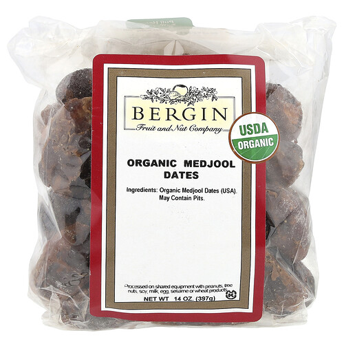 Bergin Fruit and Nut Company, Organic Medjool Dates, Bio-Medjool-Datteln, 397 g (14 oz.)