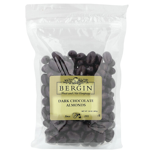Bergin Fruit and Nut Company, Dunkle Schokolade-Mandeln, 567 g (20 oz.)