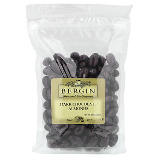 Bergin Fruit and Nut Company, Almendras con chocolate negro, 567 g (20 oz)