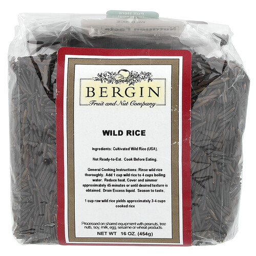 Bergin Fruit and Nut Company, Wild Rice, Wildreis, 454 g (16 oz.)