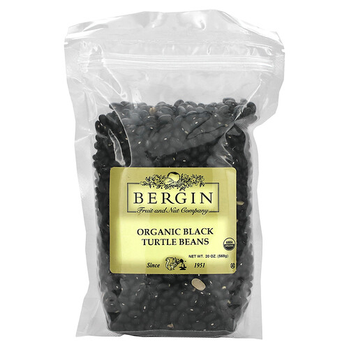 Bergin Fruit And Nut Company Organic Black Turtle Beans, 20 oz (568 g)