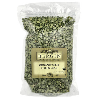 Bergin Fruit and Nut Company, Organický lúpaný zelený hrášok, 596 g