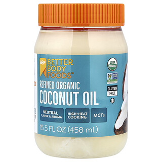 BetterBody Foods, Refined Organic Coconut Oil, 15.5 fl oz (458 ml)
