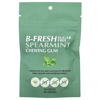 B-Fresh (비 프레시), 껌, 스피어민트, 무설탕, 25개(50g)
