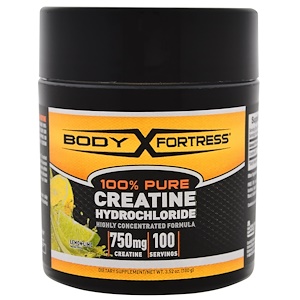 Body Fortress, 100% Pure Creatine HCL, Lemon-Lime, 3.52 oz (100 g)