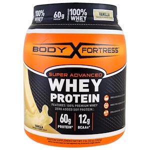 Body Fortress, Super Advanced Whey Protein Powder, Vanilla, 2 lbs (907 g)