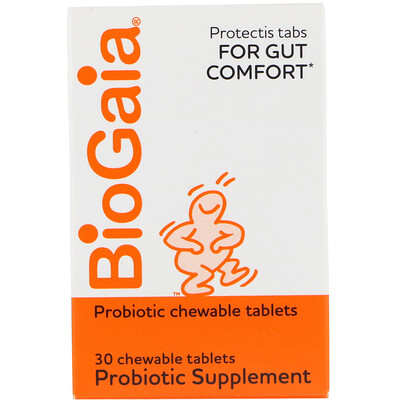 BioGaia Пищевая добавка с пробиотиками, лимонный вкус, 30 жевательных таблеток