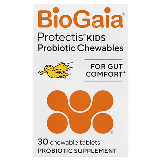 BioGaia, Protectis Kids, For Gut Comfort, Lemon, 100 Million CFU , 30 Probiotic Chewable Tablets