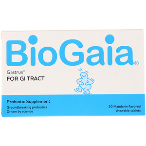 Отзывы о BioGaia, Gastrus, For GI Tract, Mandarin Flavored, 30 Chewable Tablets
