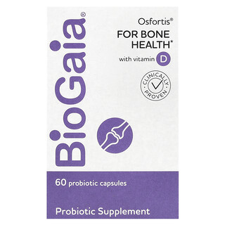 BioGaia, Osfortis med D-vitamin, 60 probiotiske kapsler
