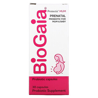 BioGaia, Protectis（プロテクティス）ママ、妊婦用プロバイオティクス（生きたまま腸に到達できる菌株のこと）、30粒