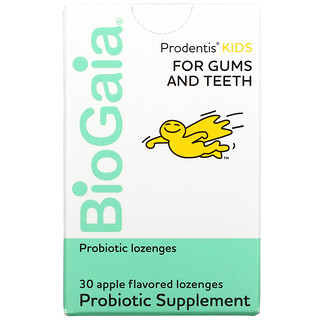 BioGaia, 兒童，Prodentis，幫助牙齦和牙齒，蘋果味，30 錠劑
