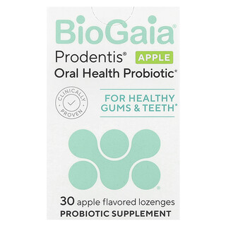 BioGaia, Prodentis®, Probiotikum für die Mundgesundheit, Apfel, 30 Lutschtabletten