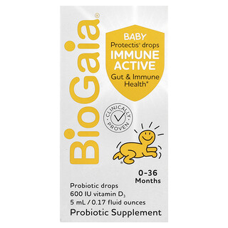 BioGaia, Protectis Baby，機體抵抗活性益生菌滴劑，0-36 個月，0.17 液量盎司（5 毫升）