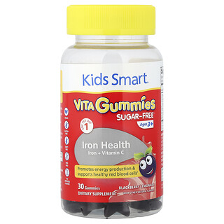Kids Smart, Kids Smart® VITA Gummies®, Gomitas con hierro y vitamina C, De 3 años en adelante, Limonada de zarzamora, 30 gomitas
