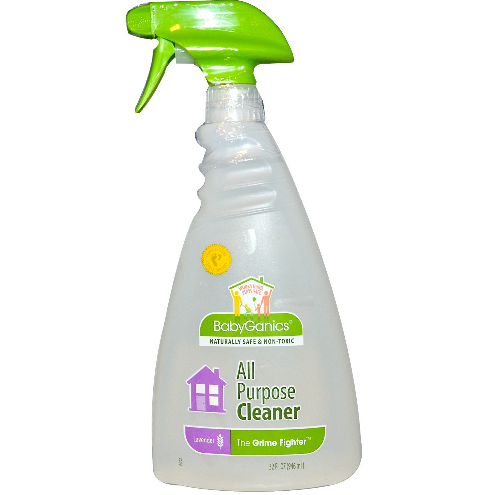 BabyGanics, The Grime Fighter, AllPurpose Cleaner, Lavender, 32 fl oz (946 ml) iHerb