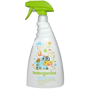БэбиГаникс, Stain & Odor Remover, Fragrance Free, 32 fl oz (946 ml) отзывы покупателей